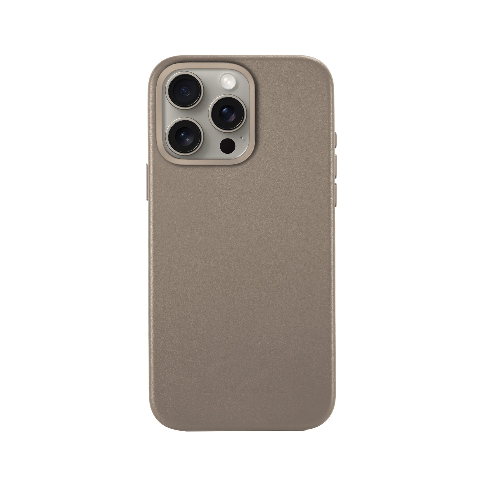 Minimal Leather Case - iPhone 15 Pro - Sand