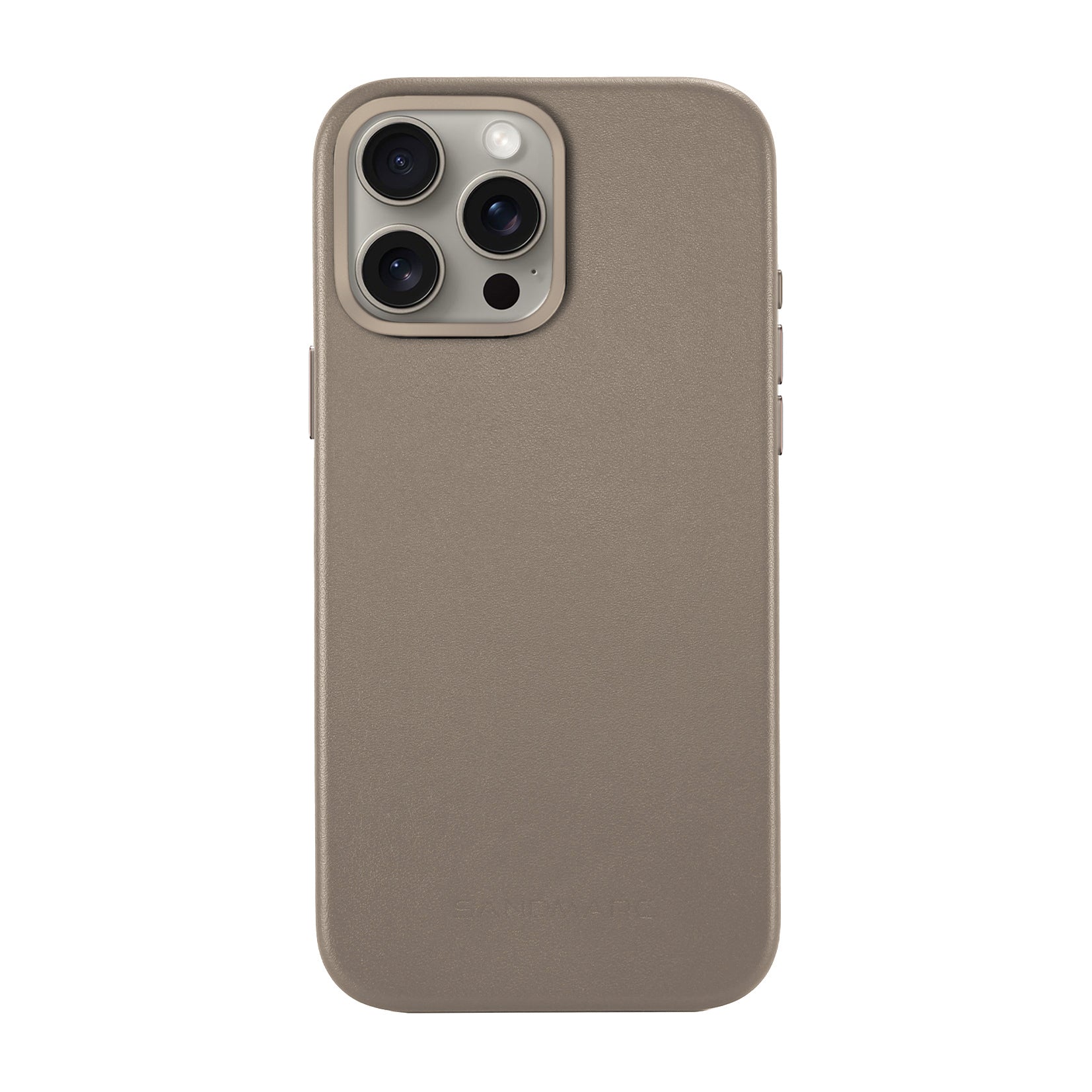 iPhone 15 Pro Leather Case  Sand (works with MagSafe) - SANDMARC