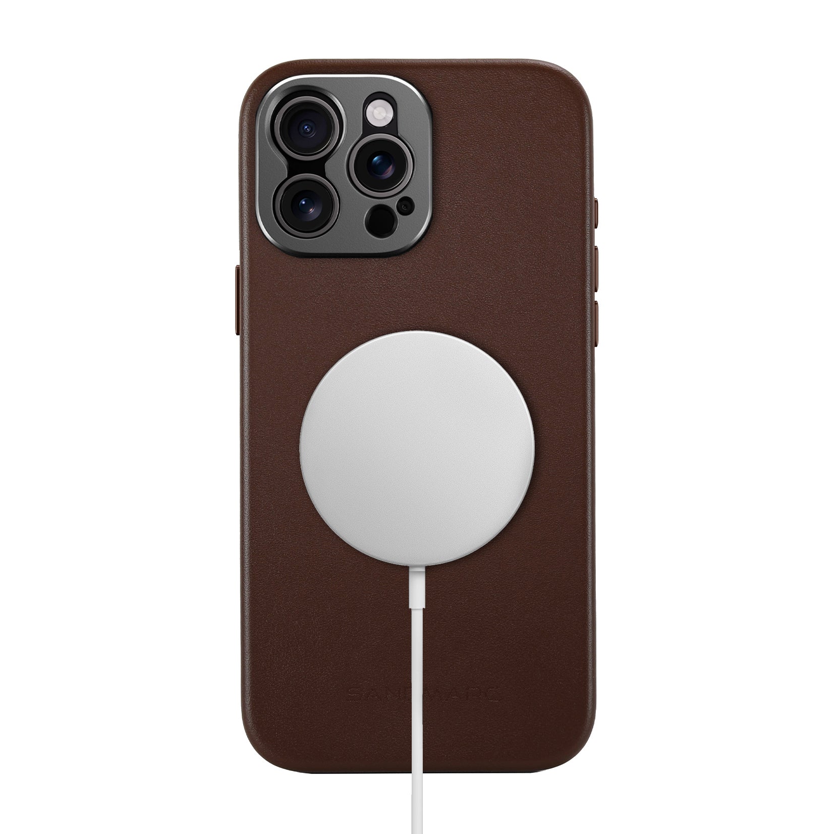 iPhone 16 Pro Max Leather Case - Brown - MagSafe Compatible - SANDMARC