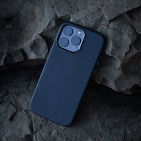 Minimal Leather Case - iPhone 16 Pro Max - Navy