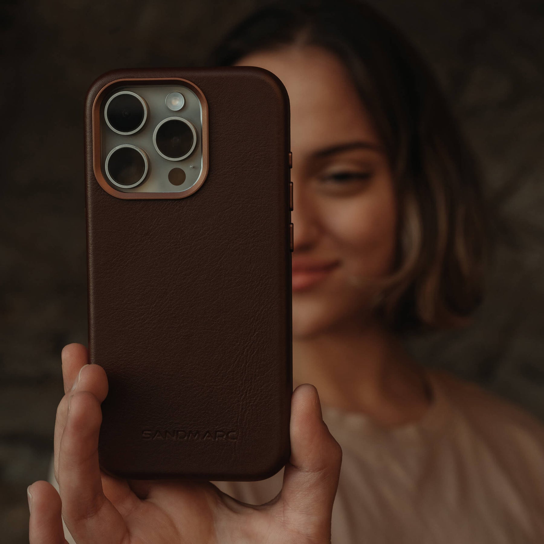 Minimal Leather Case - iPhone 16 Pro - Brown