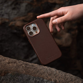 Minimal Leather Case - iPhone 16 Pro Max - Brown