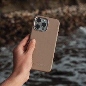 Minimal Leather Case - iPhone 16 Pro - Sand