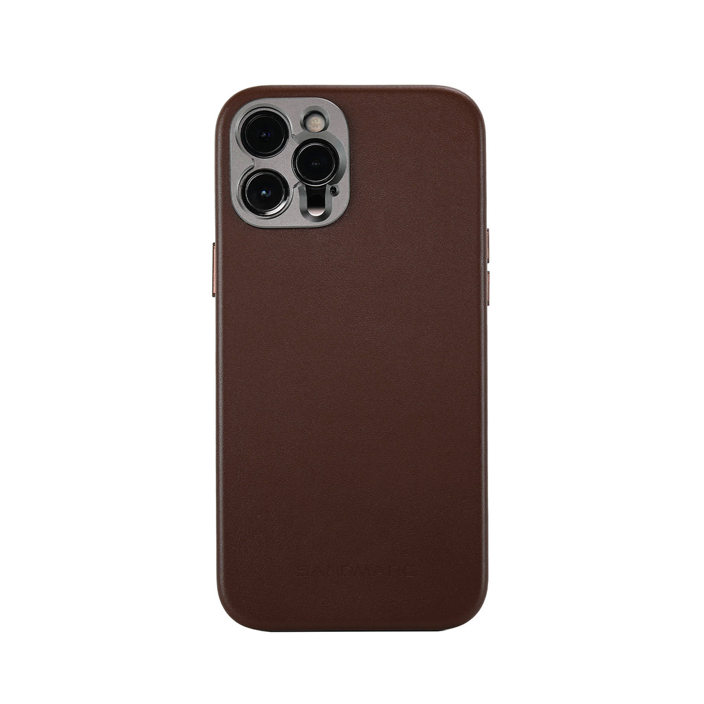 iPhone 12 Pro Leather Case (Magnet Enabled) | Brown - SANDMARC